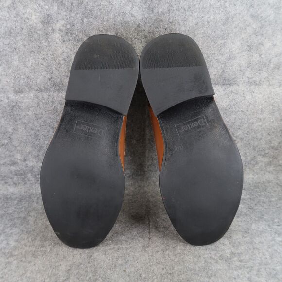 Dexter Shoes Mens 10 Oxford Derby Classic Cap Toe Formal Dress Brown Memory Foam - Picture 13 of 16